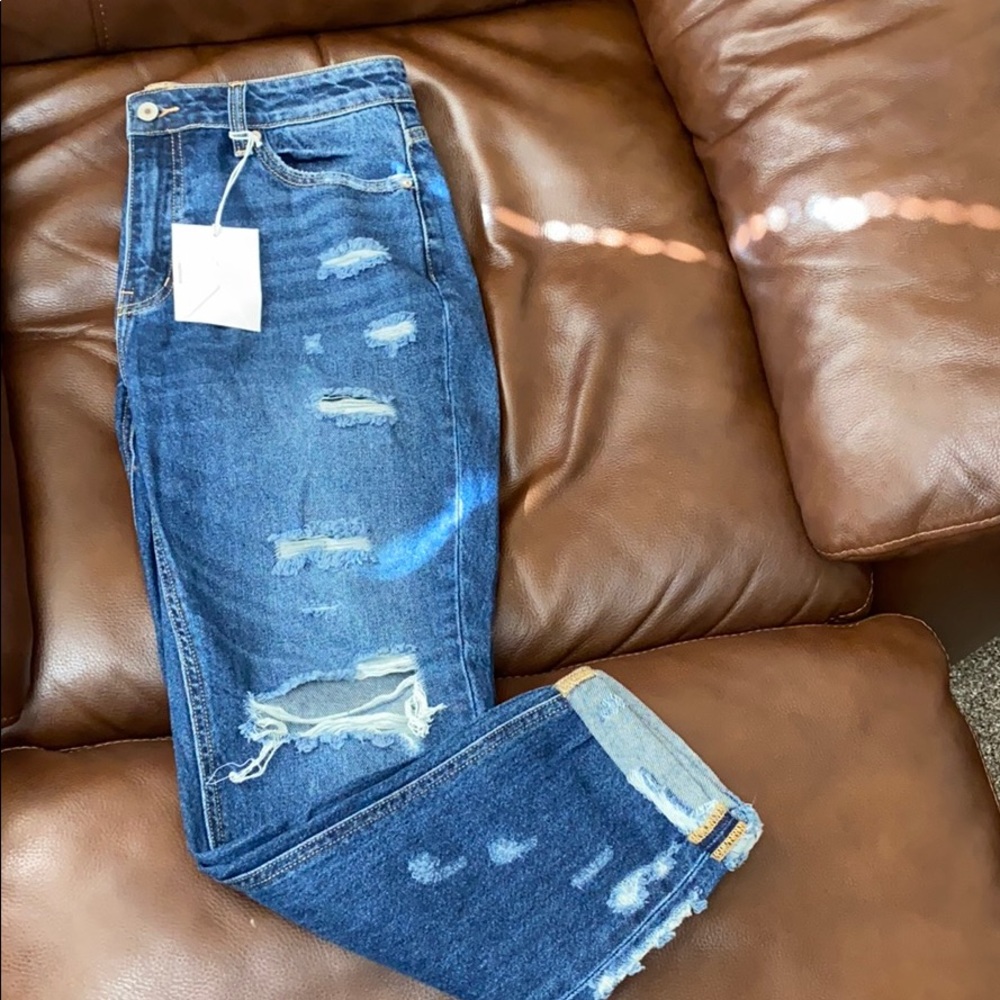 Distressed jeans